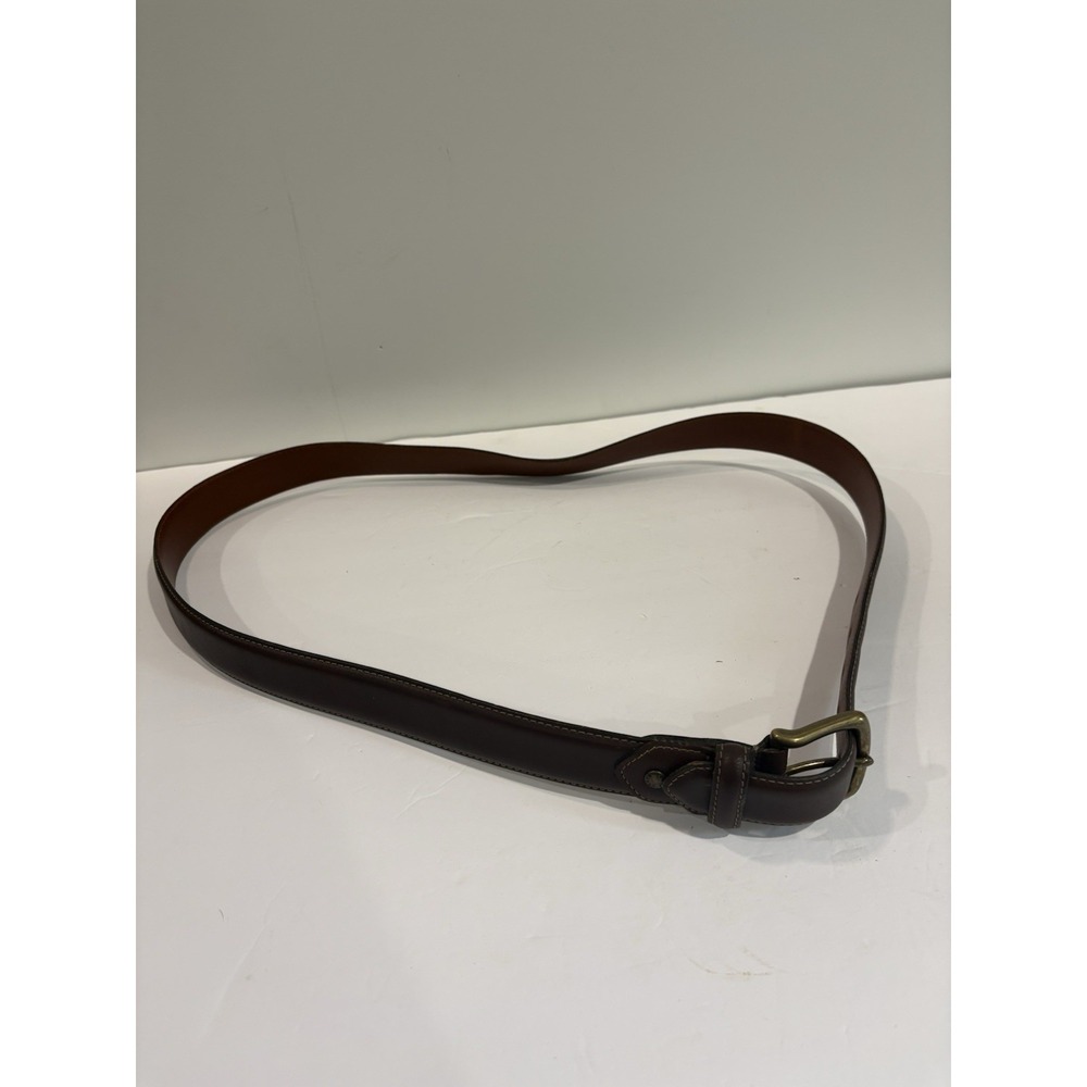 Coach Brown Leather Belt Men's Sz 40-42 Estimated Brass Buckle Genuine Leather
